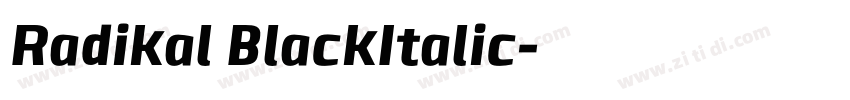 Radikal BlackItalic字体转换